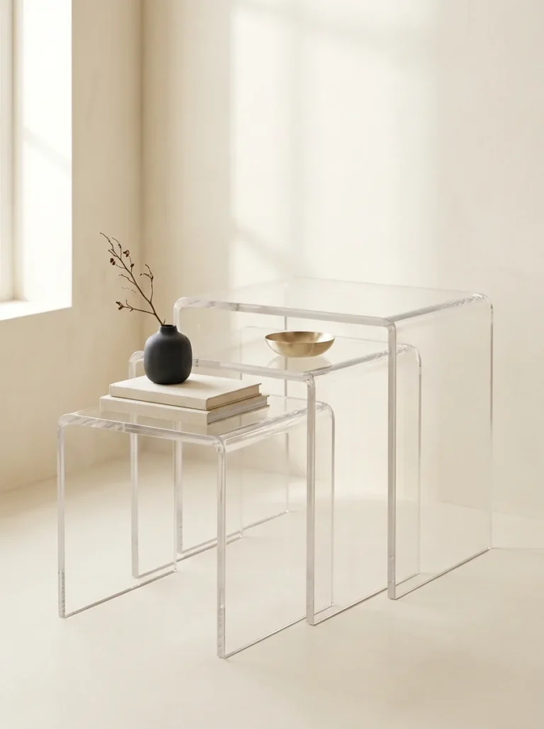 Tables gigognes en plexi transparent