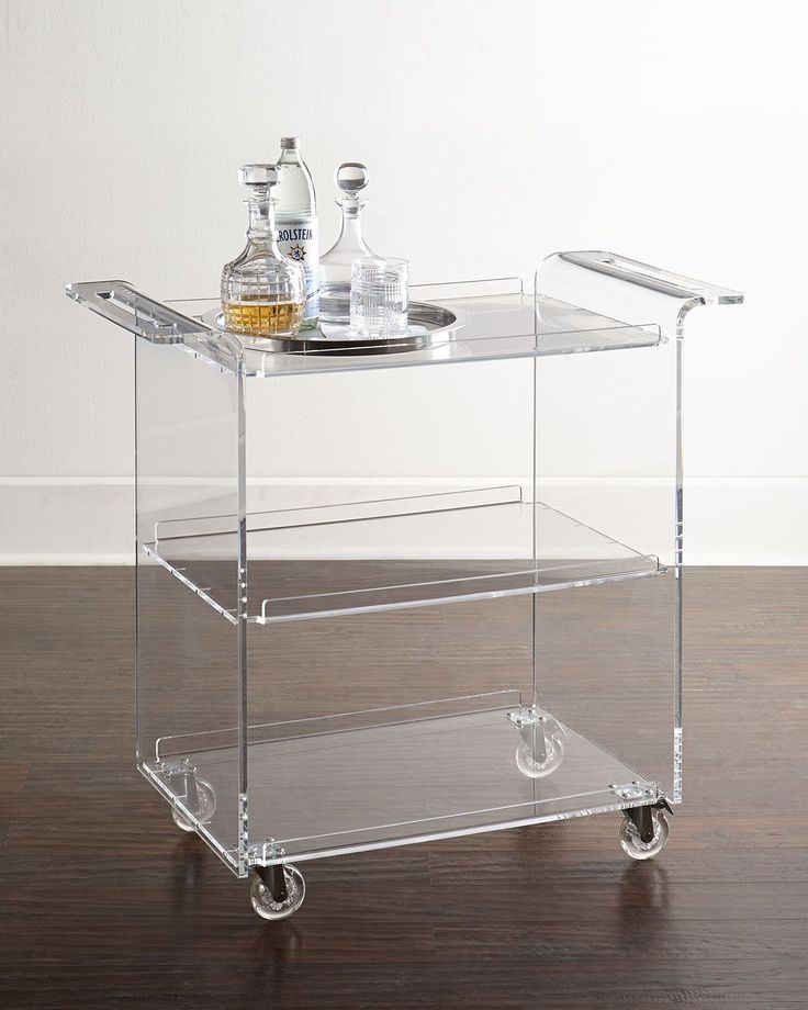 Chariot de service en plexiglas Altuglas — L'Atelier du Plexi